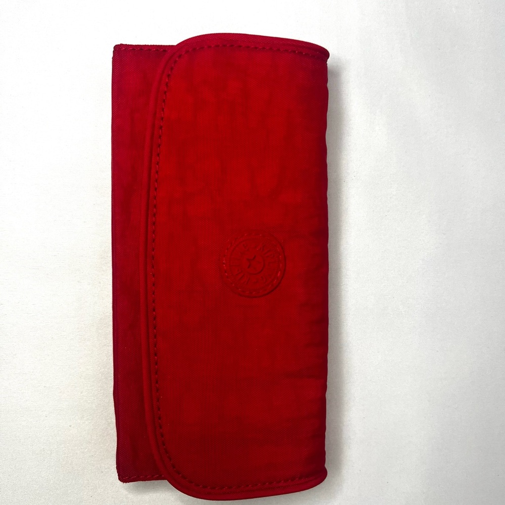 Kipling Red RFID Nylon Travel Wallet Organizer | Card Holder Zip Coin Purse - Picture 10 of 10